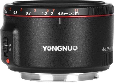 Objektiv YONGNUO YN50mm F1.8 II, AF MF, hapje e madhe F1.8, i zi