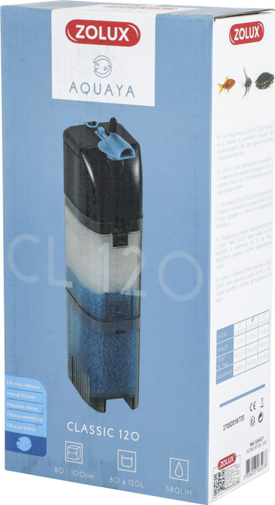 Filtër akuariumi Zolux AQUAYA Filter Classic 120, për 80 deri 120L, i zi