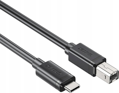 Kabllo printeri Unitek, USB C në USB B 2.0, 3m, i zi