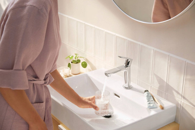 Rubinet lavamani Hansgrohe Rebris S 72520000, me një levë, pa valvul shkarkimi, krom me shkëlqim