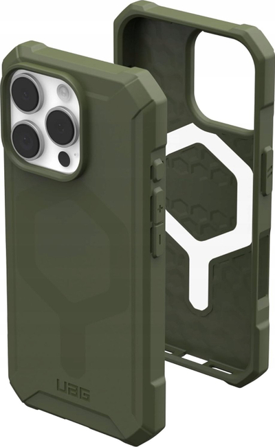 Kapak UAG Essential Armor me MagSafe për iPhone 16 Pro, Olive Drab