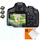 Set mbrojtës për kamerë K&amp;F Concept SKU.2192, për Canon Rebel T7 T6 T5, 3x xham mbrojtës, 3x kapak ISO, i tejdukshëm