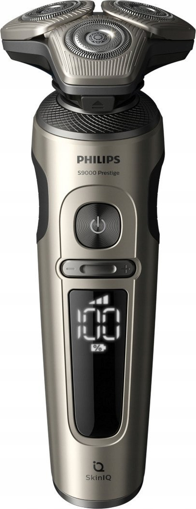Rroje elektrike Philips Series 9000 Prestige SP9883/36, SkinIQ, me stacion pastrimi, ngjyrë metalike