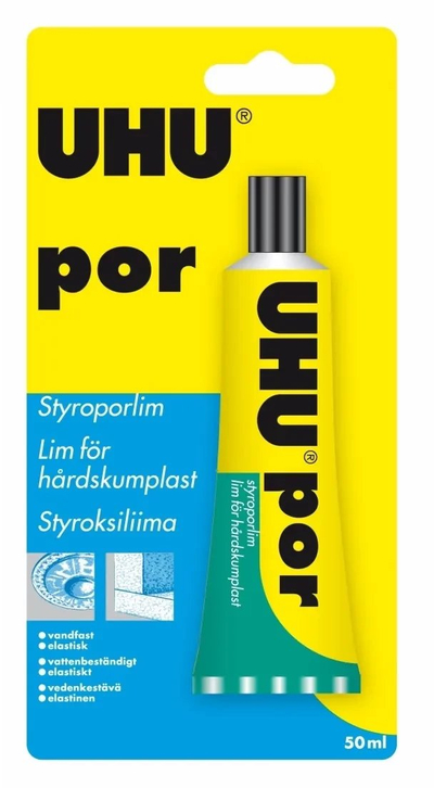 Ngjitës UHU për stiropor, 40 g, transparent