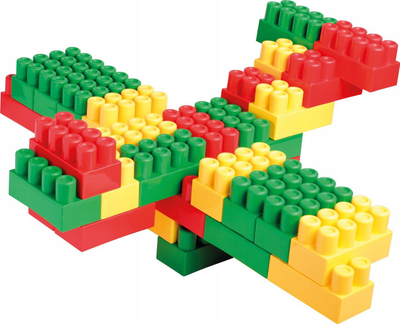 Lodër blloqe ndërtimi Wader Builder Blocks, 45 copë, shumëngjyrëshe