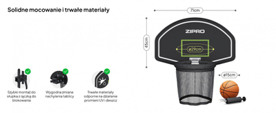 Tapet futbolli për trampolinë Zipro Accuracy Mat, 120x140 cm, i papërshkueshëm nga uji