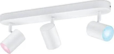 Spot tavani i zgjuar WiZ Imageo, LED RGB 3x4.9W, Wi‑Fi Bluetooth, i bardhë