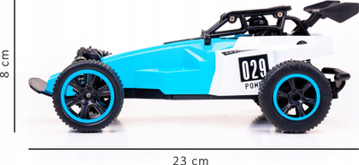 Автомобил за трки со далечински управувач Buddy Toys BRC 18.411, 23 cm, за деца, сино-бел