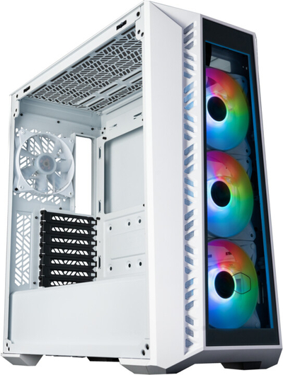 Kasë kompjuteri Cooler Master MasterBox 520, anë xhami transparente, e bardhë