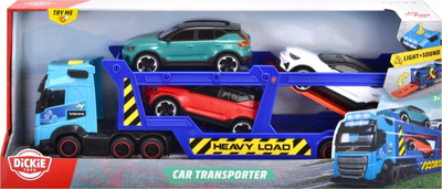Set играчка транспортер за автомобили Dickie Toys Volvo FH16, 40cm, со светло и звук, шарен