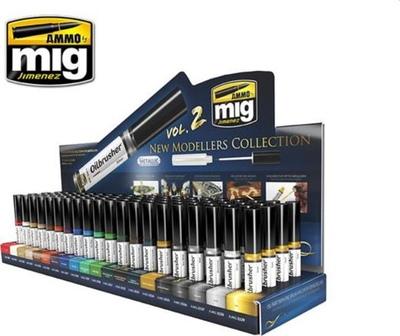Set ekspozimi Ammo Mig Oilbrushers Nr.2, 80 bojra vaji, qëndrim tavoline, shumëngjyrësh