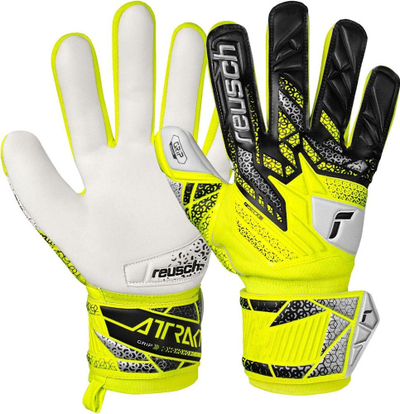 Голмански ракавици Reusch Attrakt Grip M 5570815, Negative Cut, природна трева, повеќебојни