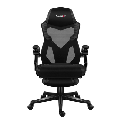 Karrige gaming Huzaro Combat 3.1 Carbon, FlexiBack, mbajtëse këmbësh, e zezë