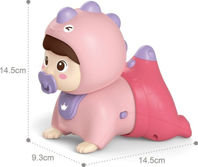 Lodër për bebe WOOPIE Crawling Baby, interaktive me muzikë dhe drita, rozë