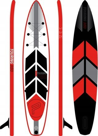 Dërrasë SUP Pure4Fun Touring 350, frymëse, 350 cm, e bardhë me të zezë