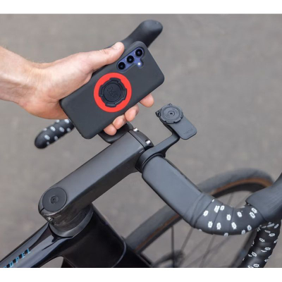 Mbajtës telefoni biçiklete Quad Lock Out Front Mount Pro V2, alumini, montim në timon, i zi