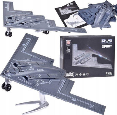 Set ndërtimi avion bombardues B 2 Spirit ZA5025, shkalla 1:200, 19 blloqe, gri