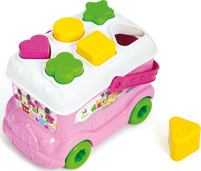 Lodër konstruktuese Clementoni Disney Baby Minnie, autobus formash, 9 pjesë, shumëngjyrëshe