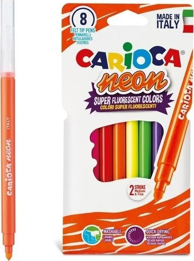 Set stilolapsash me majë fibër Neon 42785, 8 copë, shumëngjyrësh