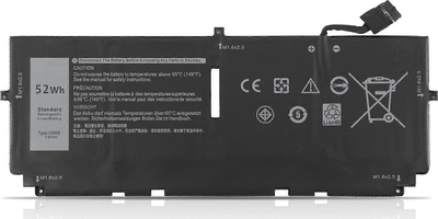 Bateri për laptop Dell, 52Wh, 4 cell, e zezë