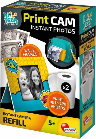 Letër fotografike për kamera instant Lisciani Print Cam Hi-Tech, rrotull, set