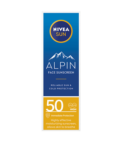 Mbrojtës ndaj diellit për fytyrë Nivea Sun Alpin SPF 50, 50 ml