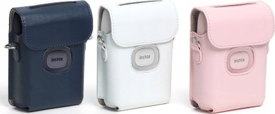 Çantë mbrojtëse LoveInstant për Fujifilm Instax Mini Link 2, lëkurë eko, me rrip, rozë