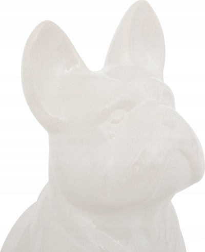 Statujë dekorative Atmosphera White Bulldog, qeramike, 12cm, e bardhë