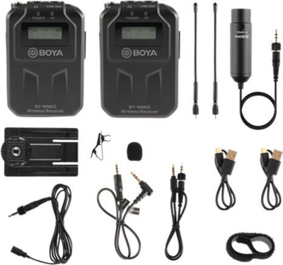 Sistem mikrofoni wireless Boya BY-WM6S, UHF, me lavalier, i zi