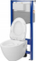 Set kornizë e fshehtë WC Cersanit Aqua 50 Mech, Moduo Plus Oval CleanOn, ulëse Slim Wrap, e bardhë