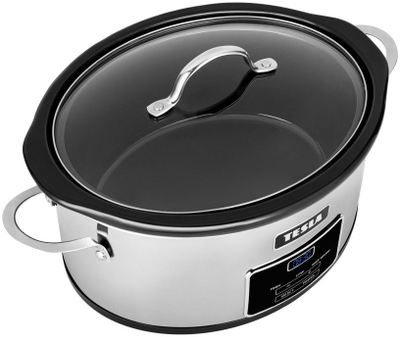 Tenxhere e ngadalshme TESLA SlowCook S800 Deluxe, 5.6L, 250W, e zezë