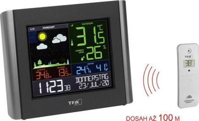 Stacion moti TFA VIEW METEO 35.8000.01, WLAN, me ekran, i zi