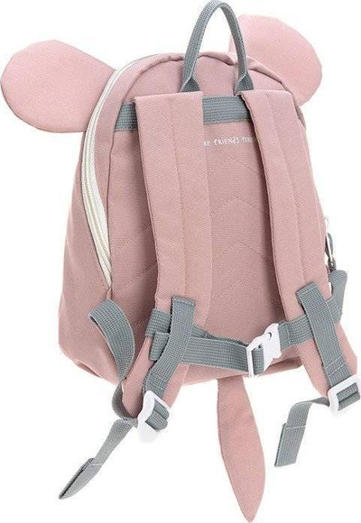Çantë shpine për kalamaj Lassig Tiny Backpack About Friends Chinchilla, që s’e kap uji, për kalamaj 2+ vjeç, gri