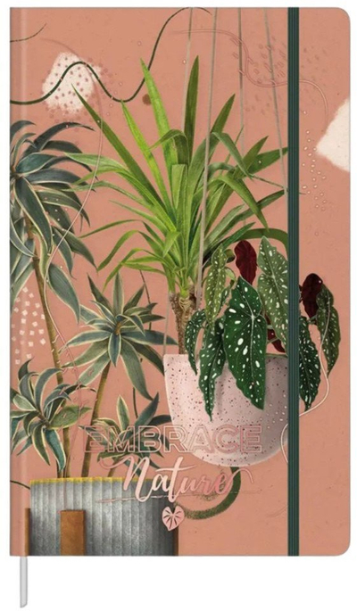 Fletore planifikimi A5 Leaves Plants, 80 faqe, me viza, shumëngjyrshme