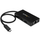 Хаб USB со 3 порти и Етернет, USB 3.0, USB C, сив