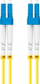 Kabllo fibër optike patchcord SM Lanberg LC UPC LC UPC, duplex, 10m, LSZH G657A1, e verdhë