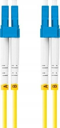 Kabllo fibër optike patchcord SM Lanberg LC UPC LC UPC, duplex, 10m, LSZH G657A1, e verdhë