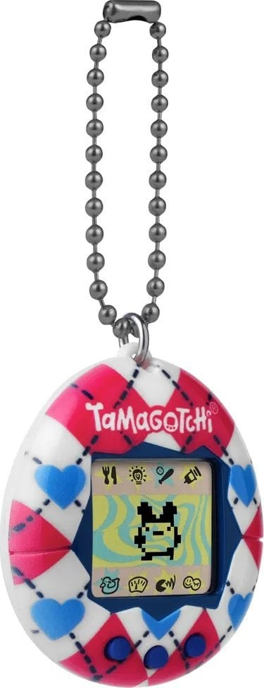 Lodër virtuale Tamagotchi Argyle Heart, ekran digjital, portativ, shumëngjyrësh