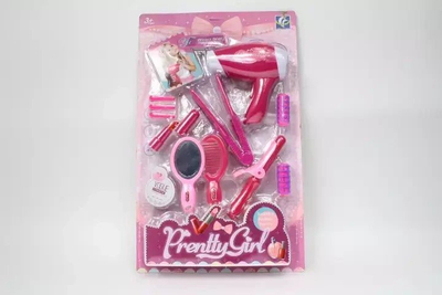 Set lodrash për rregullim flokësh Hipo Beauty Pretty Girl, tharëse lodër, gjëra parukerie, rozë