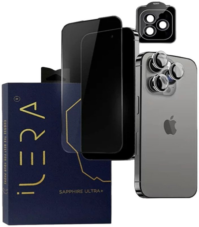 Xham mbrojtës iLera Sapphire Ultra për iPhone 16 Pro, 1 copë, transparent