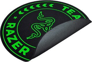 Tapet dyshemeje gaming Razer Team, diametër 120 cm, poliester silikon, i zi e jeshil