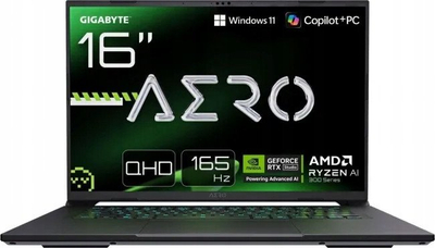 Laptop Gigabyte AERO X16 1VH-93EEC94DH, 16" QHD+ 165Hz, Ryzen AI 7 16GB 1TB RTX 5060, i bardhë