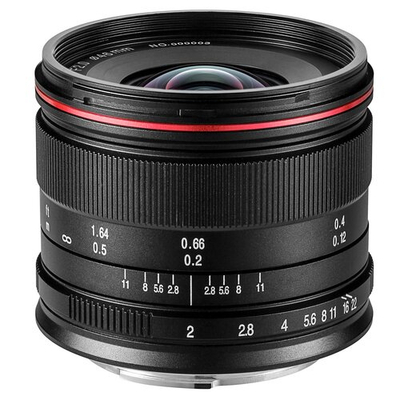 Lente Laowa 7.5mm F2, Micro Four Thirds, ultra e gjerë, e zezë
