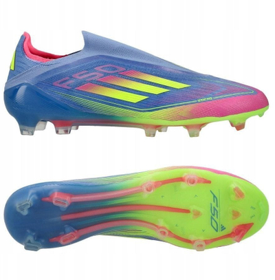 Çizme futbolli Adidas F50 Elite LL FG, për fushë natyrale, pa lidhëse, shumëngjyrëshe