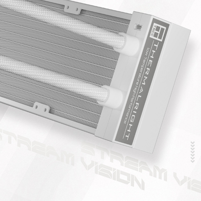 Ftohës uji për CPU Thermalright Stream Vision 360, radiator 360mm, ekran LCD 3.5", i bardhë