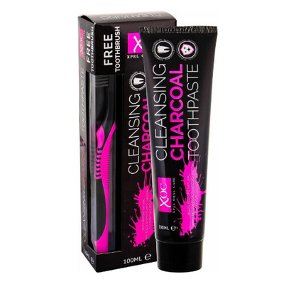 Set furçë dhe pastë për dhëmb XPel Cleaning Charcoal