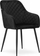 Karrige ngrënie J-line NUGAT Black X2, velvet, set me 2 copë, e zezë