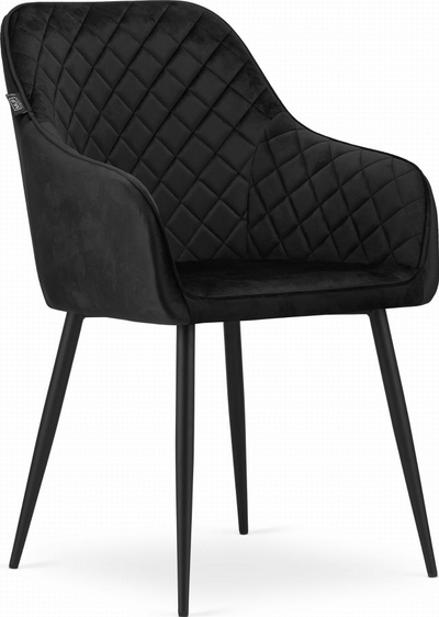 Karrige ngrënie J-line NUGAT Black X2, velvet, set me 2 copë, e zezë