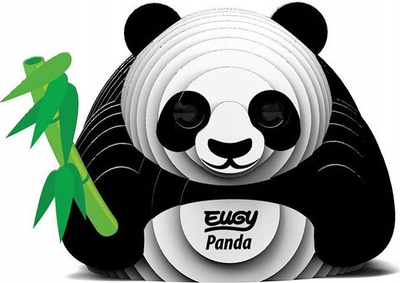 Puzzle 3D Eugy Panda, 28 copa, lodër për me mësu, shumëngjyrësh
