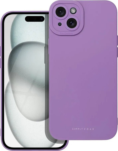 Këllëf telefoni Roar Luna për iPhone 15 Plus, TPU, i hollë, vjollcë pastel